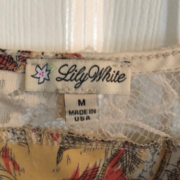 lily White satin and lace tank top - Picture 3 of 6